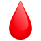 Drop of Blood emoji on Emojione